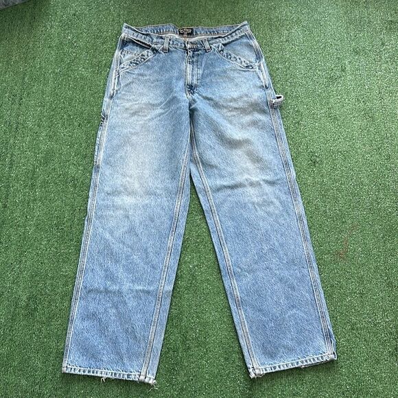 VINTAGE Y2K POLO RALPH LAUREN JEANS CARPENTER BAGGY STYLE MENS 33X32 - Picture 4 of 10